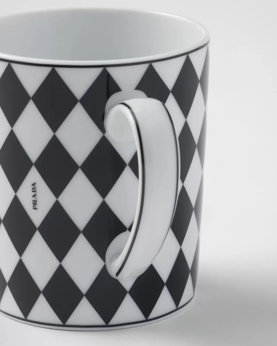 Prada Taza De Porcelana - Checkerboard^ TÉ Y CAFÉ