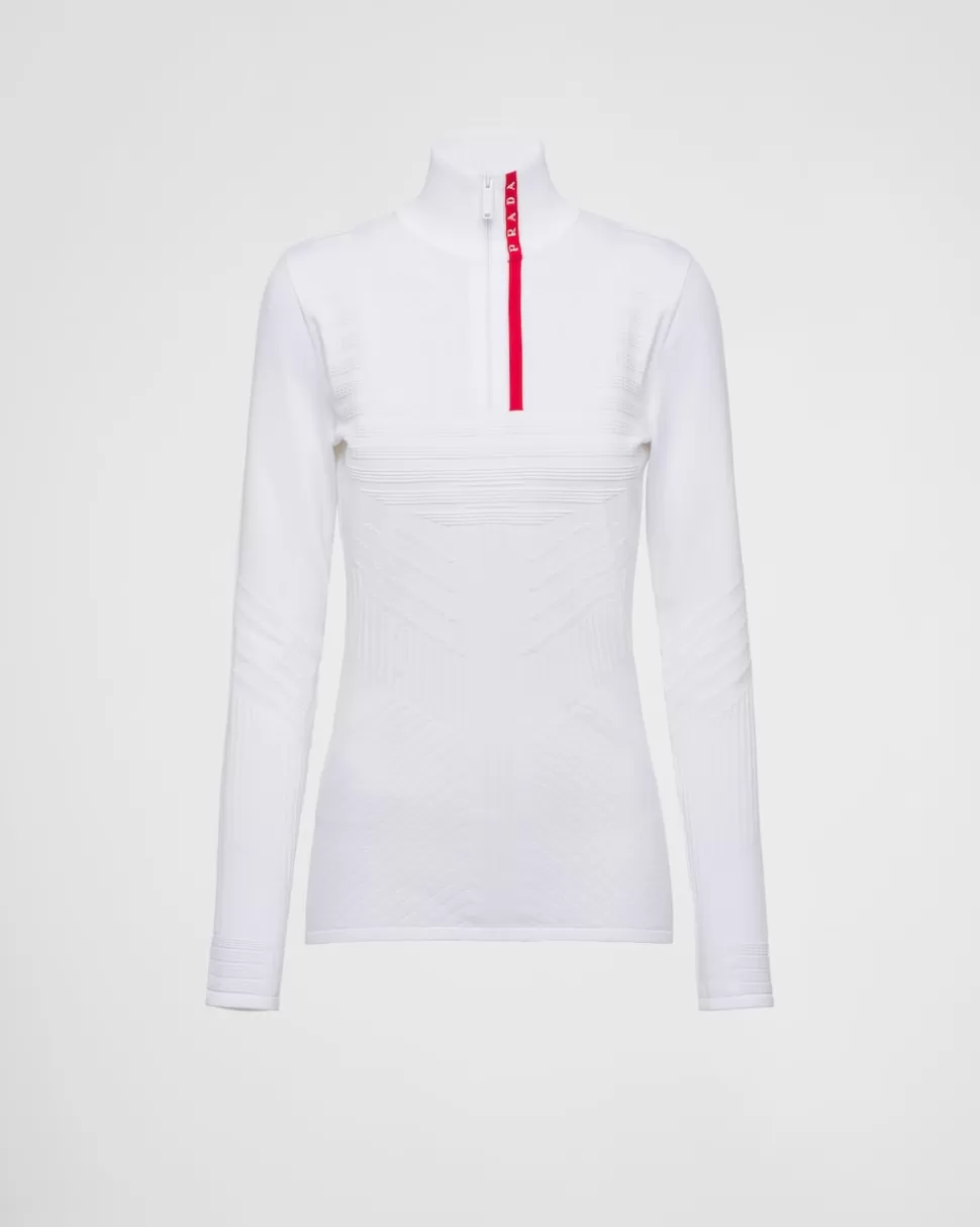 Prada Top De Piqué Y Re-nylon Técnico^Mujer ROPA