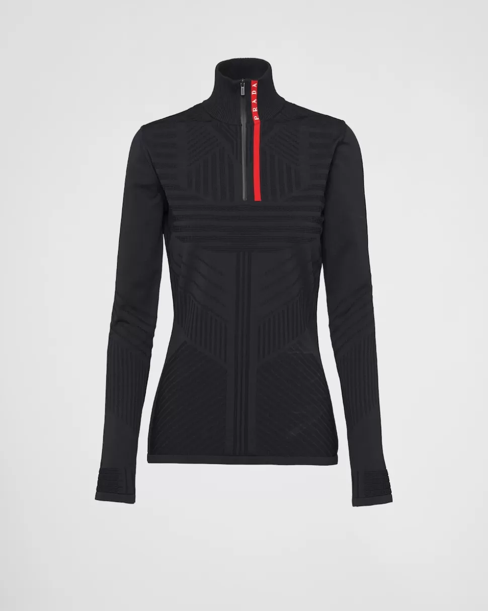 Prada Top De Piqué Y Re-nylon Técnico^Mujer ROPA