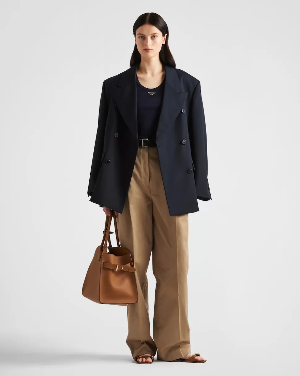 Prada Top De Punto Acanalado^Mujer CAMISETAS Y SUDADERAS