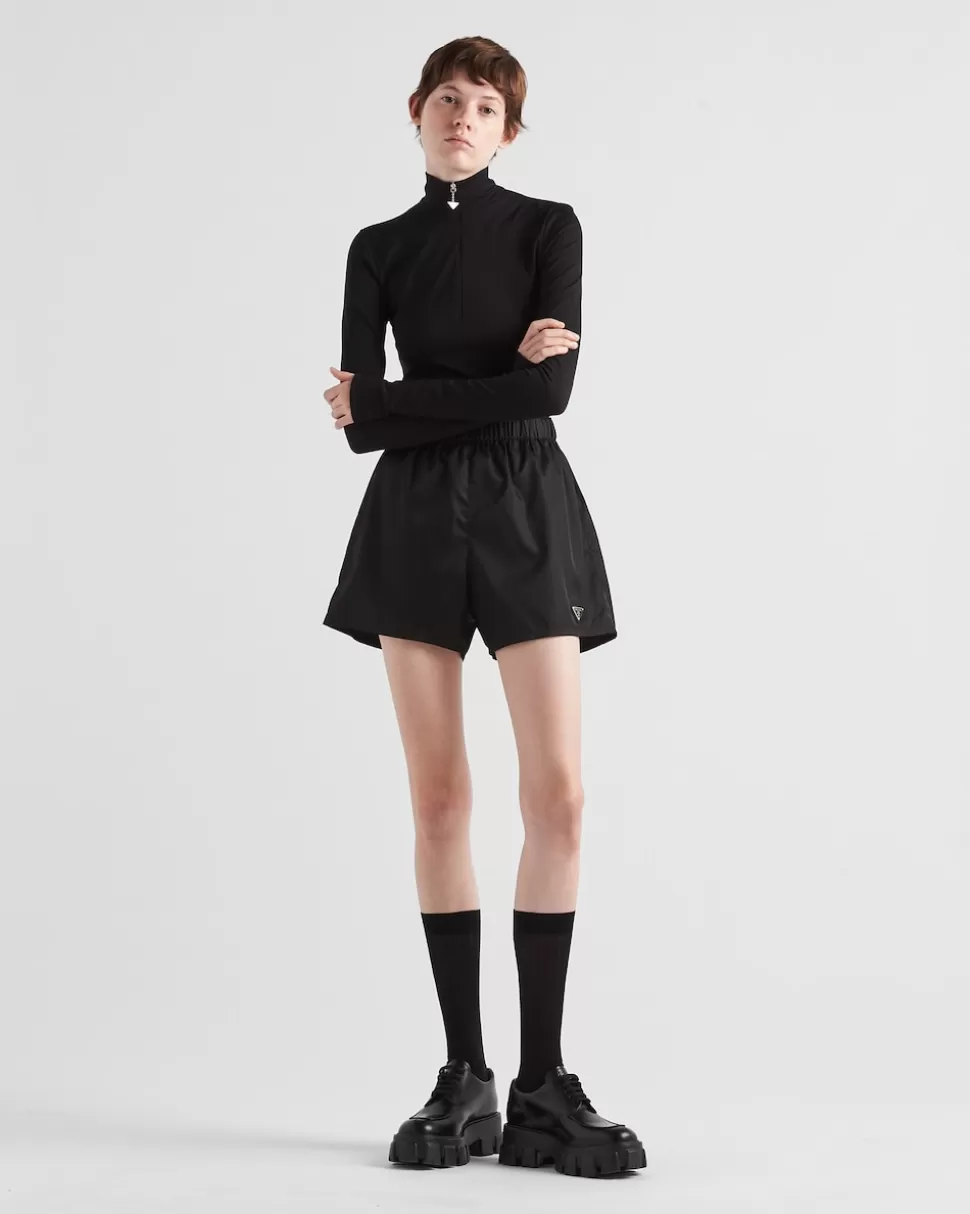 Prada Top De Punto Elástico^Mujer CAMISETAS Y SUDADERAS