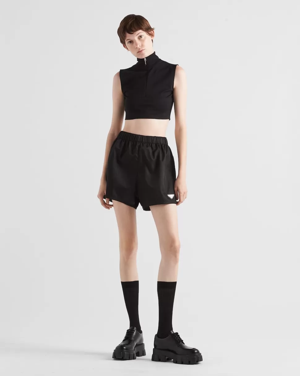 Prada Top De Punto Elástico^Mujer CAMISETAS Y SUDADERAS