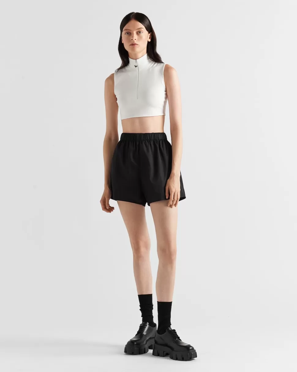 Prada Top De Punto Elástico^Mujer CAMISETAS Y SUDADERAS
