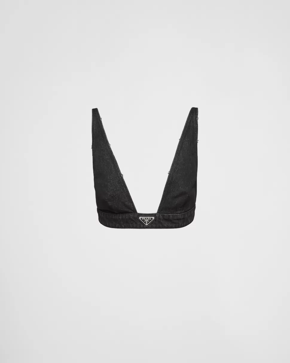 Prada Top De Tejido Vaquero^Mujer TEJIDO VAQUERO