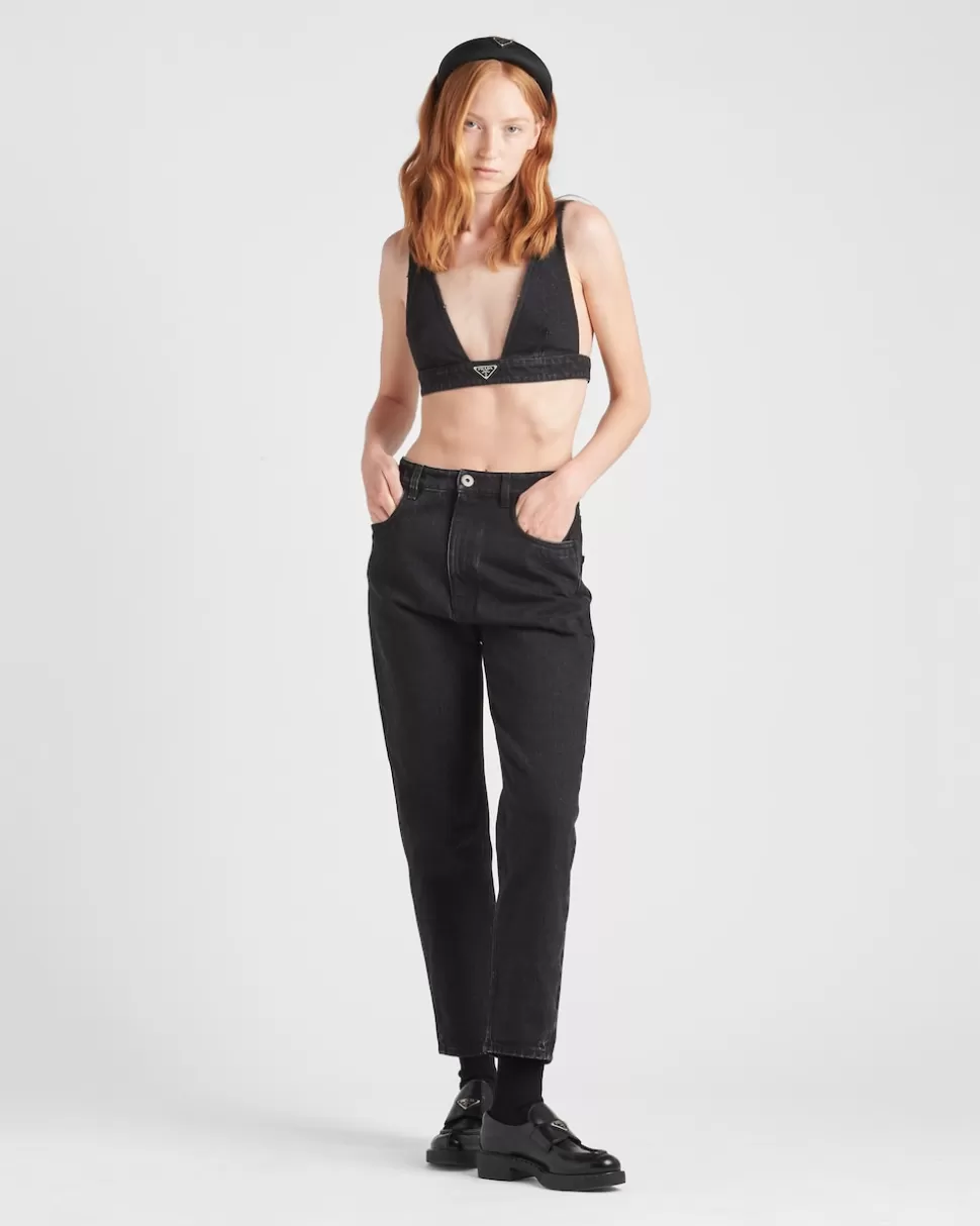 Prada Top De Tejido Vaquero^Mujer TEJIDO VAQUERO