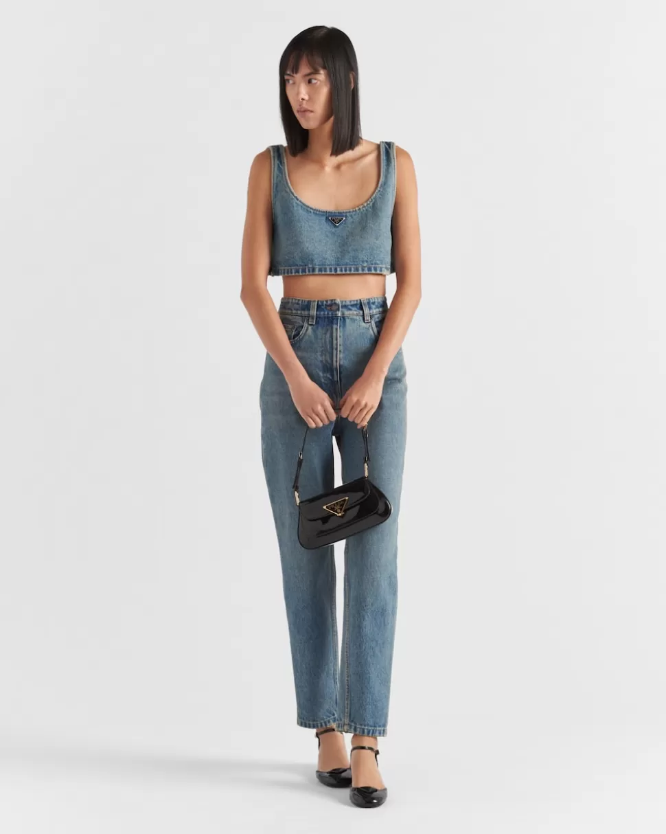 Prada Top De Tejido Vaquero^Mujer TEJIDO VAQUERO