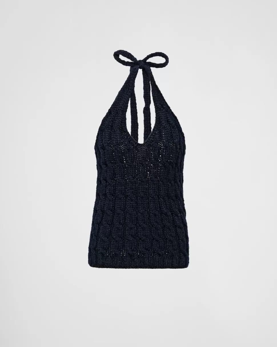Prada Top Halter De Lana^Mujer TEJIDOS DE PUNTO