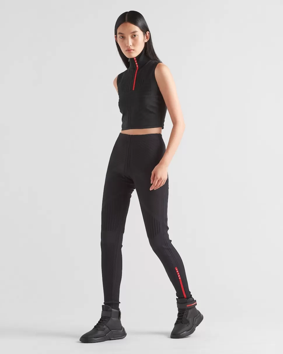 Prada Top Sin Mangas De Piqué Y Re-nylon Técnico^Mujer ROPA