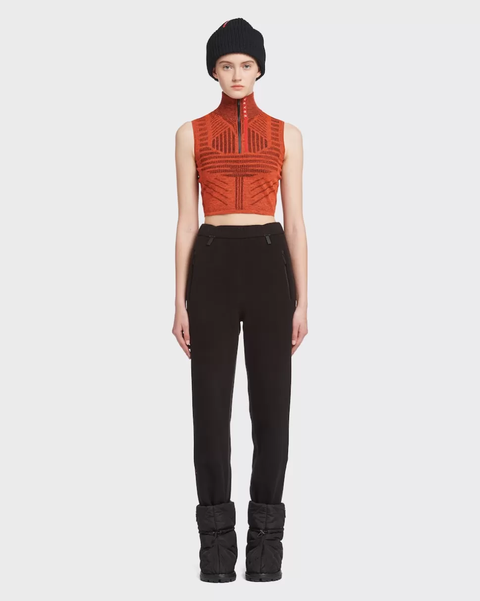 Prada Top Sin Mangas En Piqué Y Re-nylon Tec Rec^Mujer ROPA