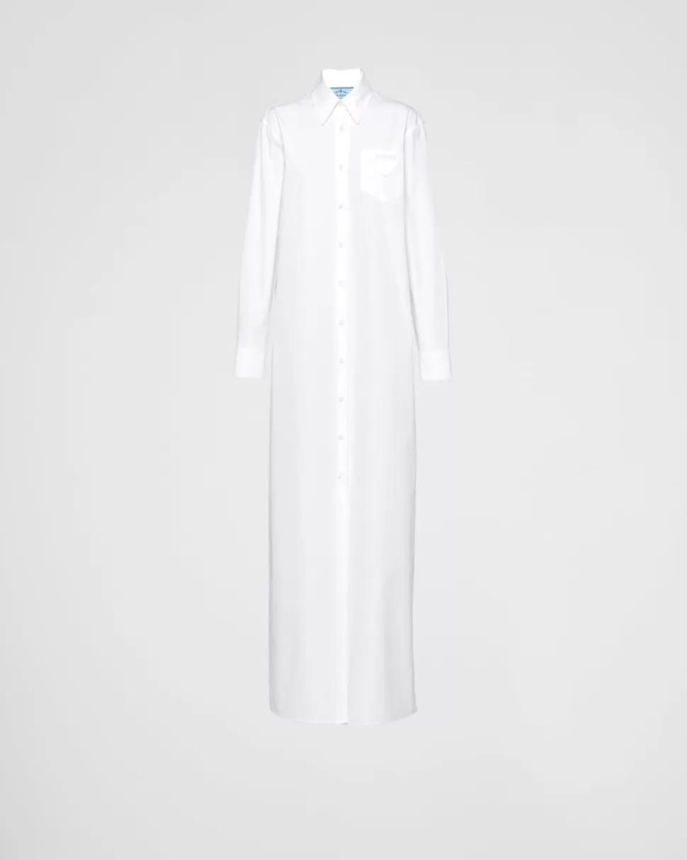 Prada Vestido Camisero De Popelín^Mujer VESTIDOS