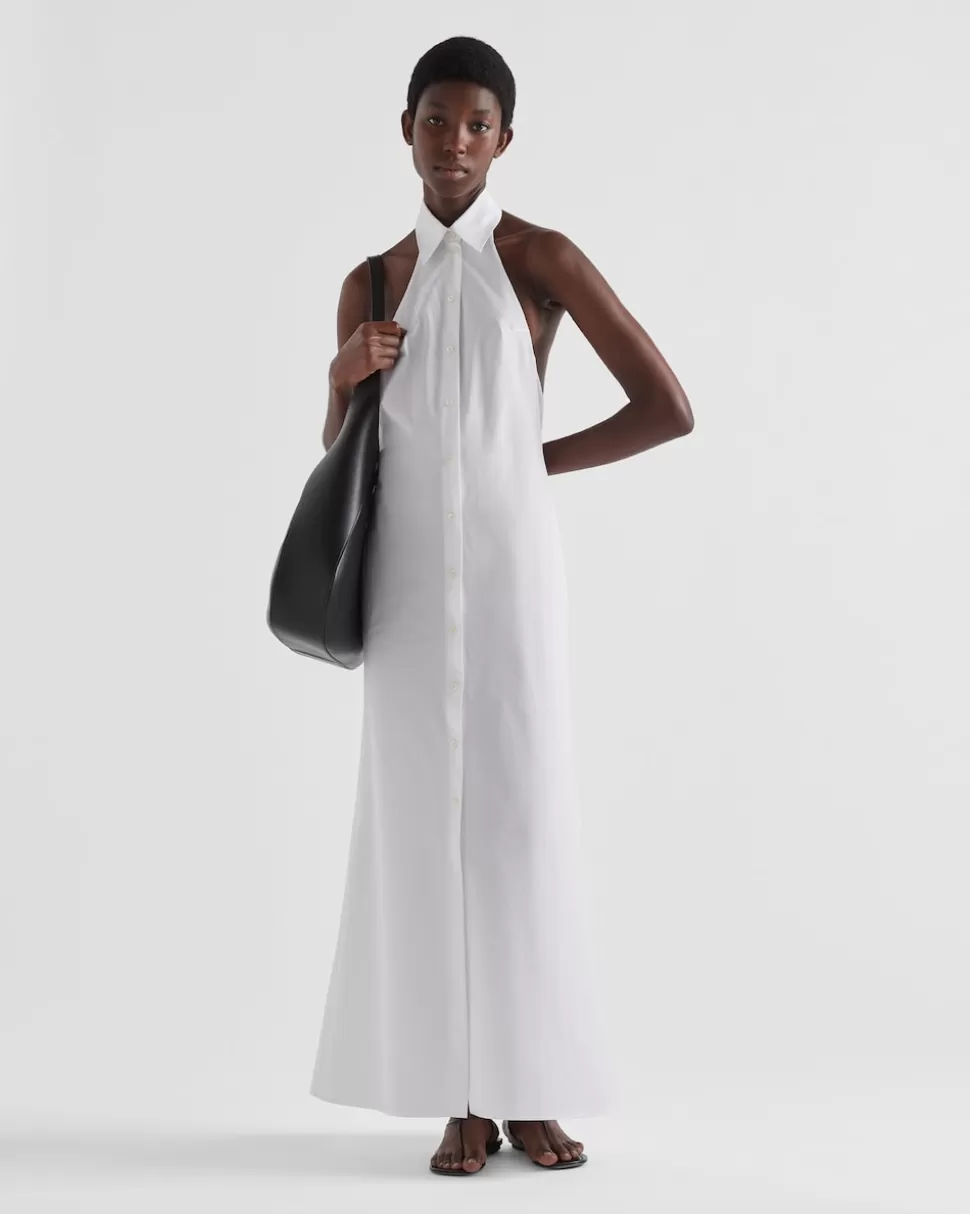 Prada Vestido Camisero Largo De Popelín^Mujer VESTIDOS