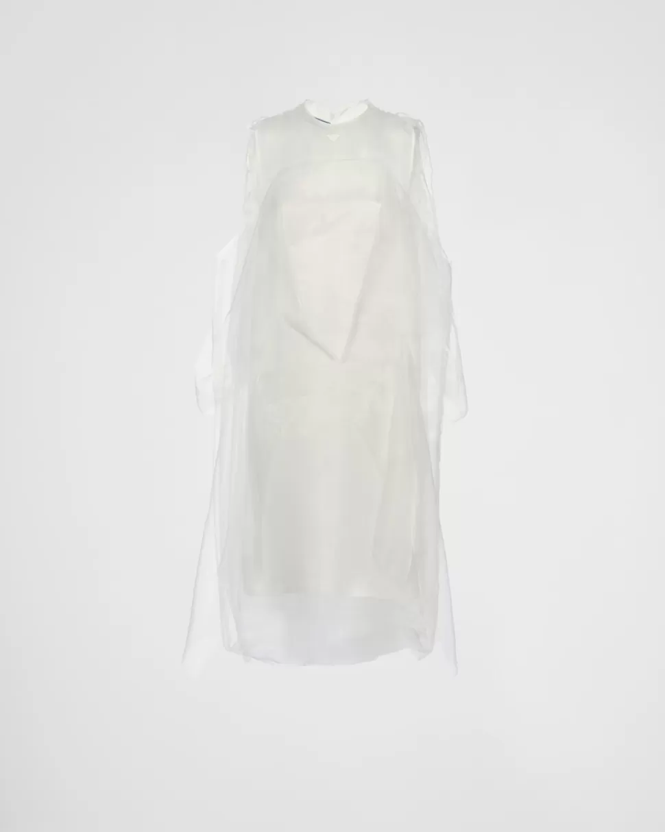 Prada Vestido De Gasa Técnica^Mujer VESTIDOS