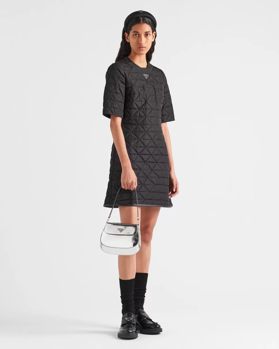 Prada Vestido De Manga Corta De Re-nylon^Mujer VESTIDOS