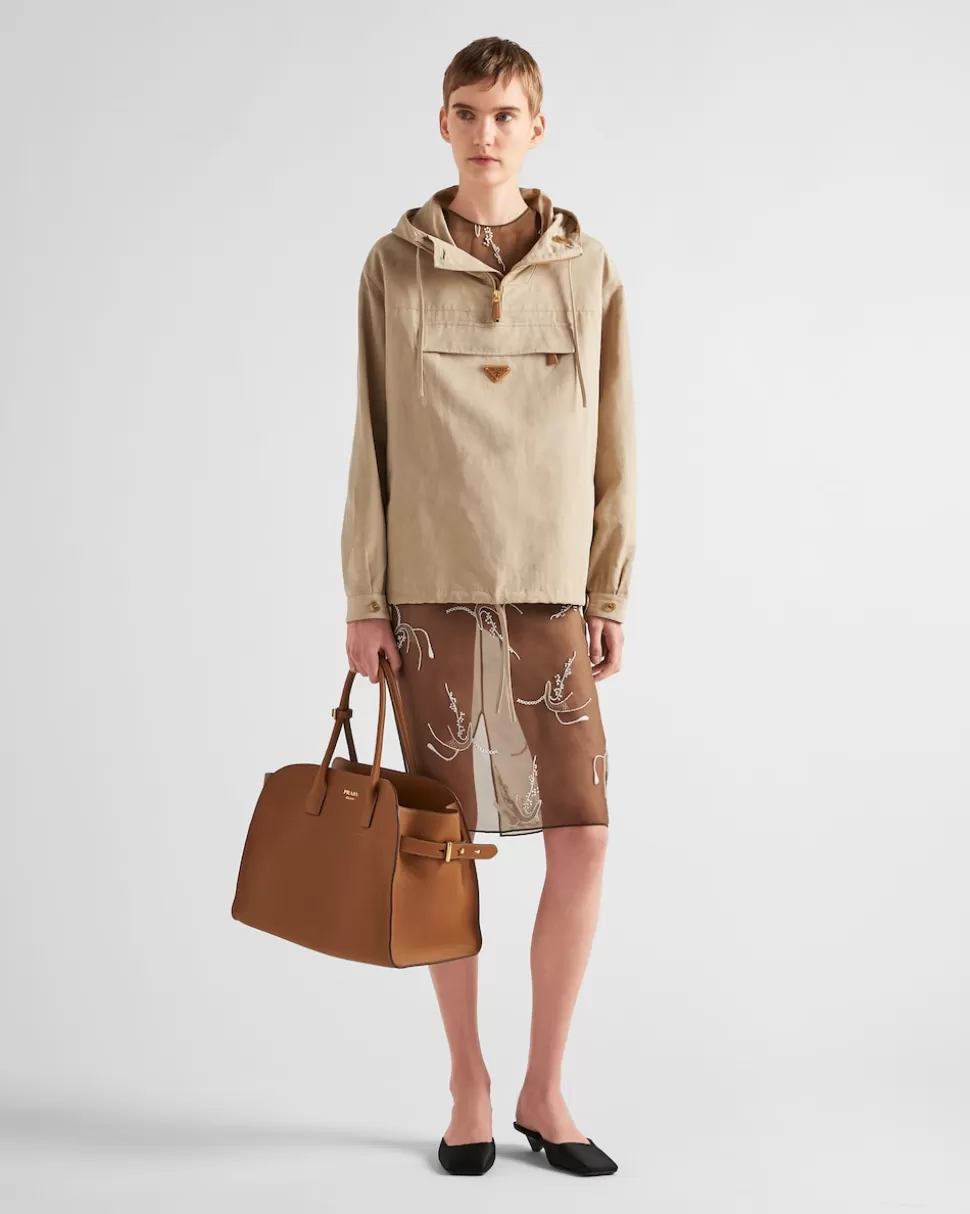 Prada Vestido De Organza Bordado^Mujer VESTIDOS