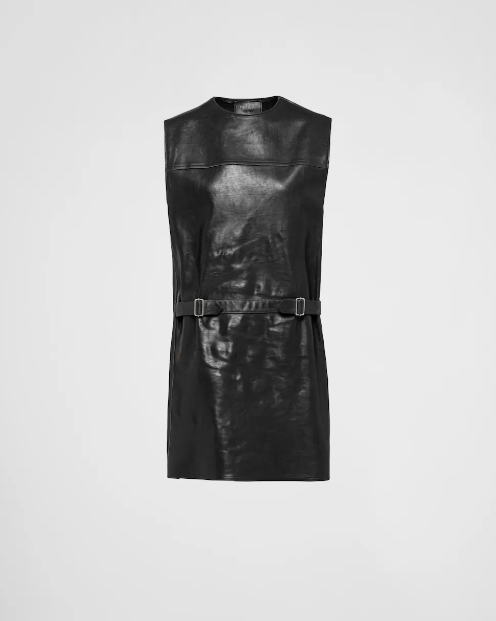 Prada Vestido De Piel^Mujer ROPA DE PIEL