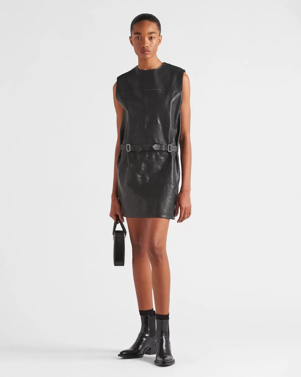 Prada Vestido De Piel^Mujer ROPA DE PIEL