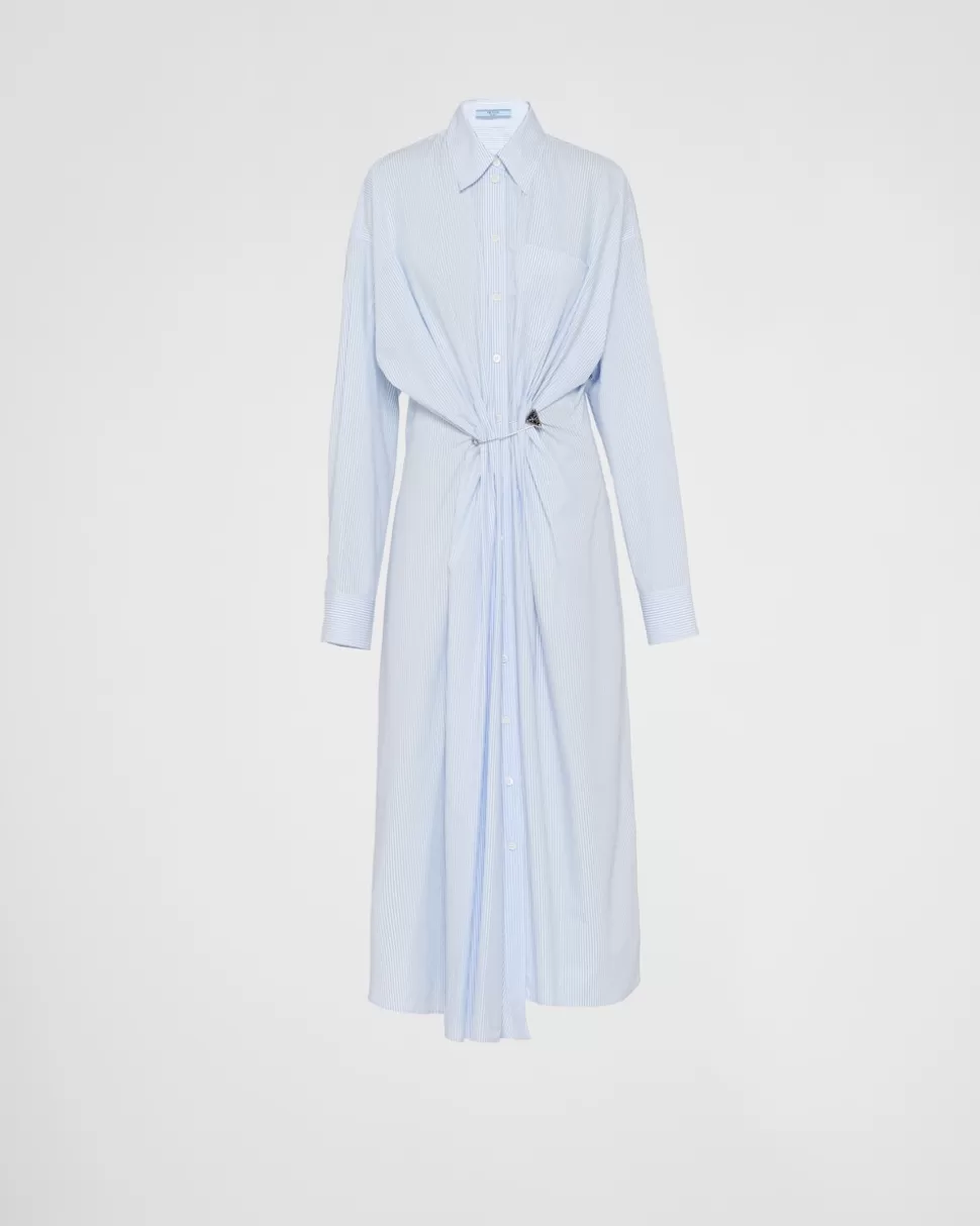Prada Vestido De Popelín Y Jacquard^Mujer VESTIDOS