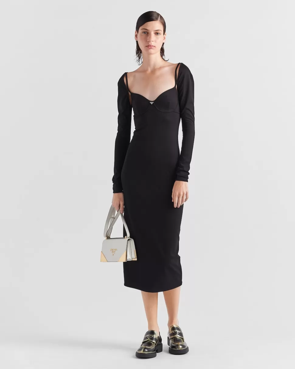 Prada Vestido De Punto Elástico^Mujer VESTIDOS