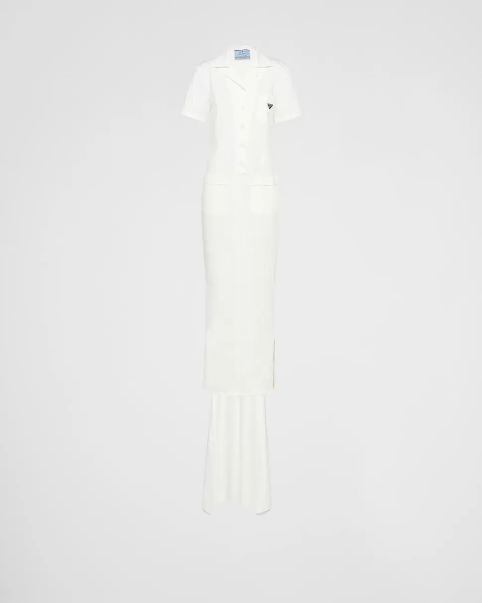 Prada Vestido Largo De Gabardina^Mujer VESTIDOS
