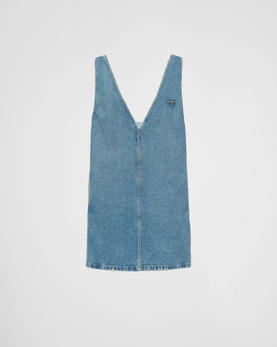 Prada Vestido Vaquero^Mujer TEJIDO VAQUERO