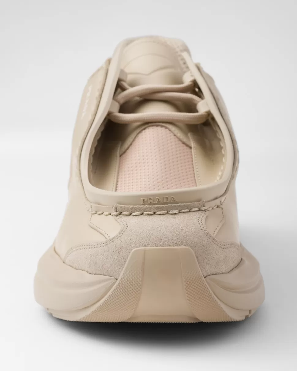 Prada Zapatillas Deportivas Systeme De Piel Cepillada Con Tejido Técnico Y Elementos De Ante^Hombre ZAPATOS CON CORDONES