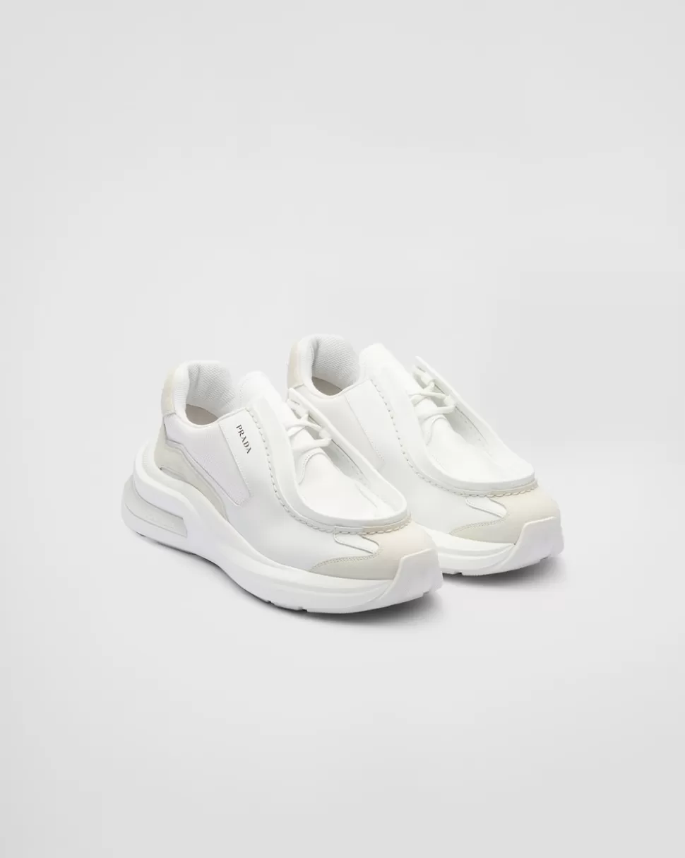 Prada Zapatillas Deportivas Systeme De Piel Cepillada Con Tejido Técnico Y Elementos De Ante^Hombre ZAPATILLAS DEPORTIVAS