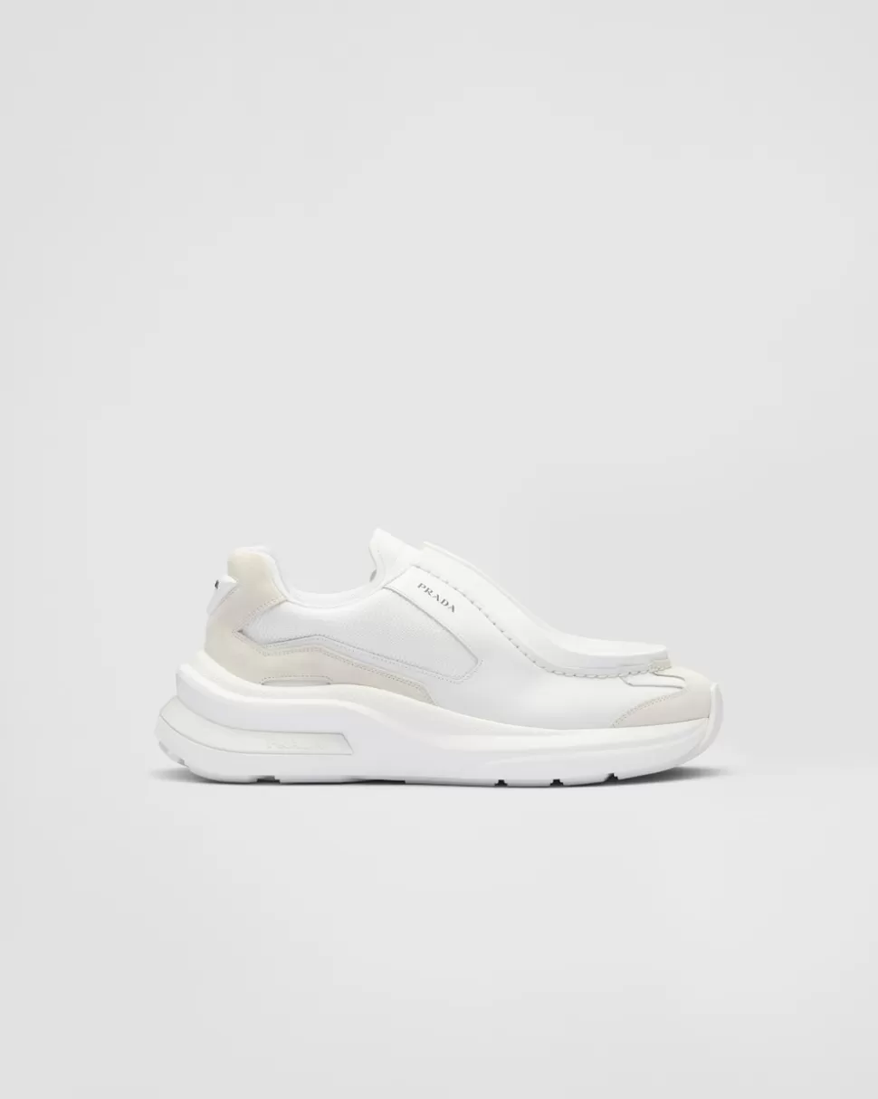 Prada Zapatillas Deportivas Systeme De Piel Cepillada Con Tejido Técnico Y Elementos De Ante^Hombre ZAPATILLAS DEPORTIVAS