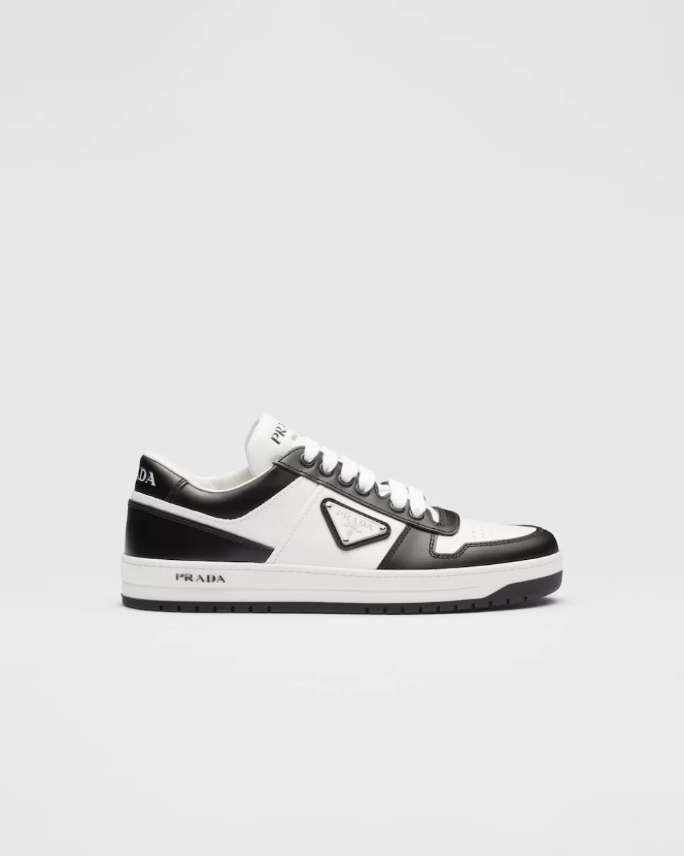 Prada Zapatillas Downtown De Piel Perforada^Mujer ZAPATILLAS DEPORTIVAS