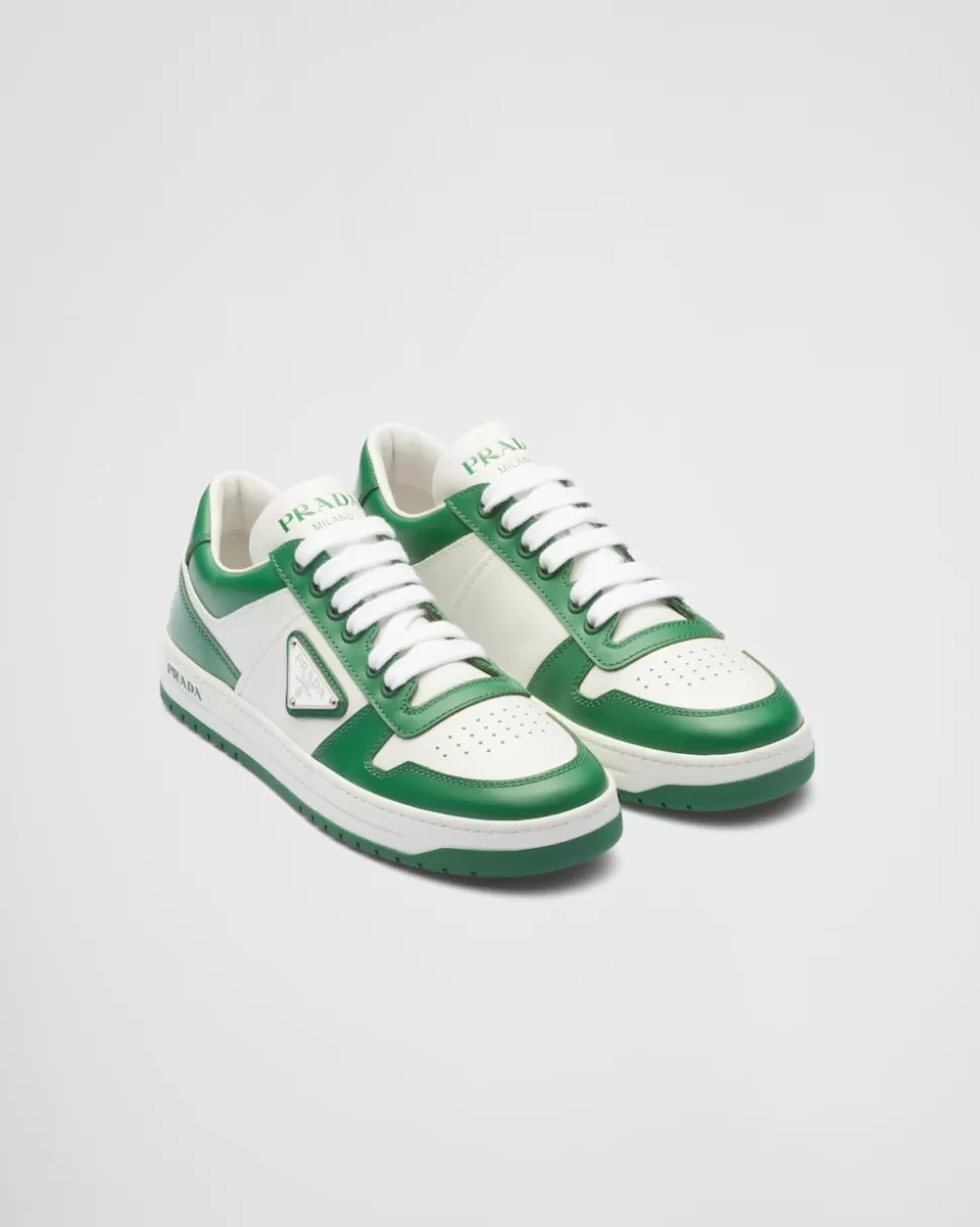 Prada Zapatillas Downtown De Piel Perforada^Mujer ZAPATILLAS DEPORTIVAS