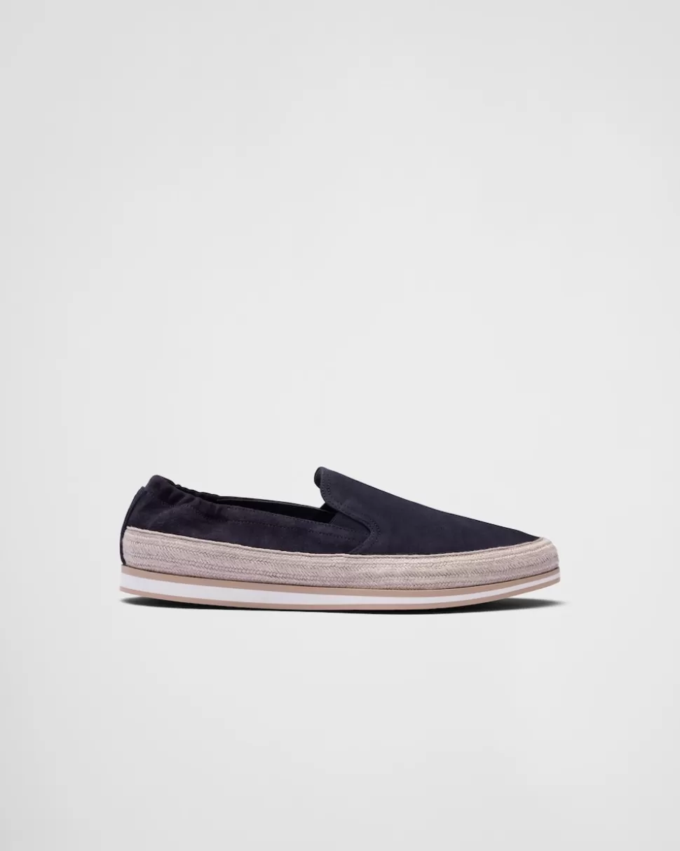 Prada Zapatos De Ante Sin Cordones^Hombre MOCASINES