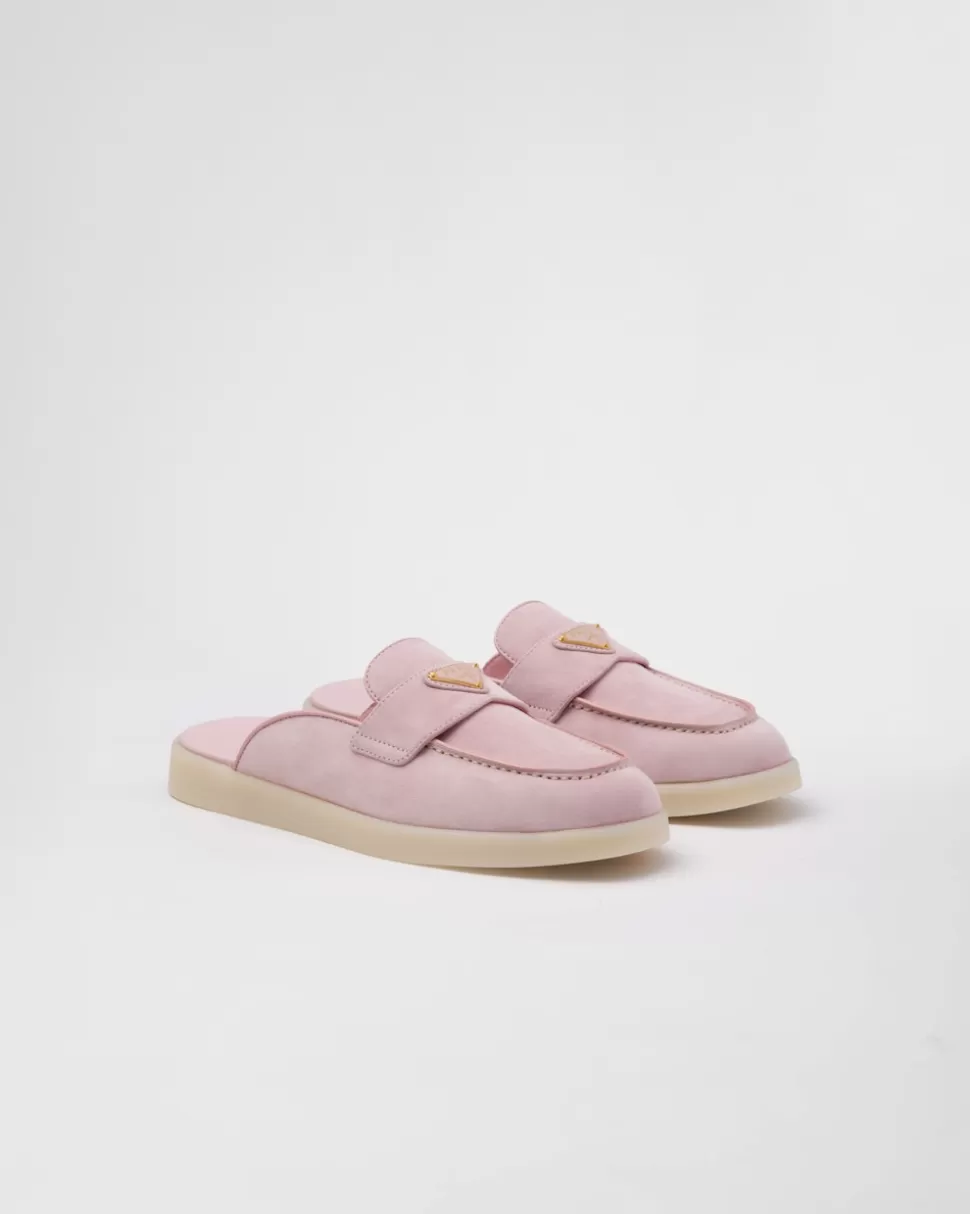 Prada Zapatos De Ante Sin Talón^Mujer MOCASINES