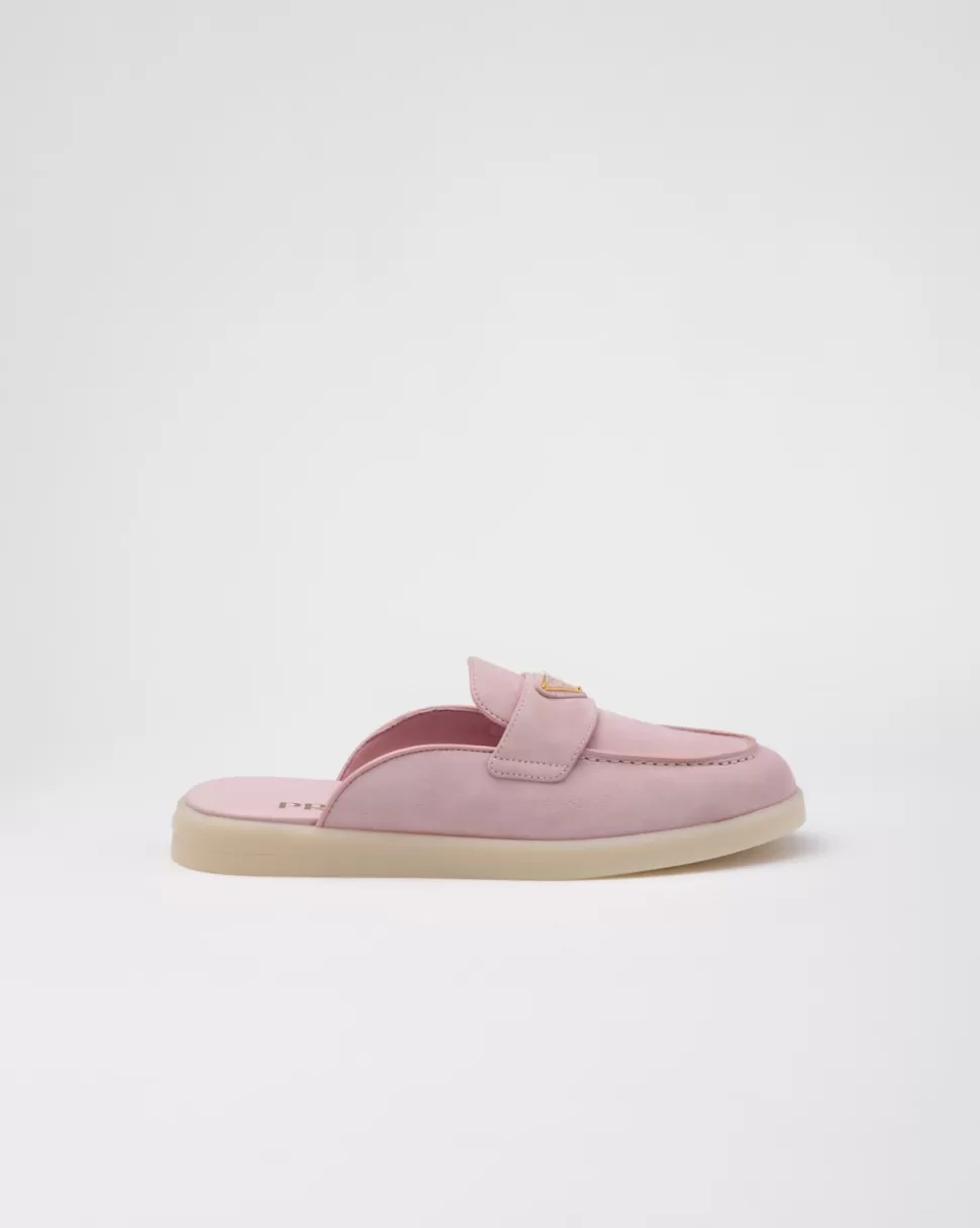 Prada Zapatos De Ante Sin Talón^Mujer MOCASINES
