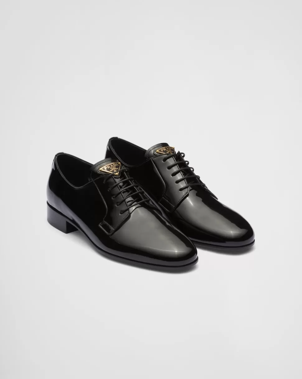 Prada Zapatos De Charol Con Cordones^Mujer ZAPATOS CON CORDONES