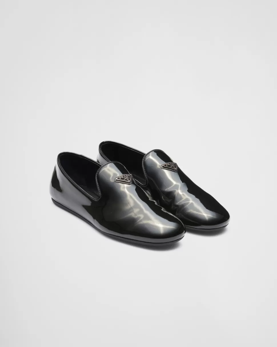 Prada Zapatos De Charol Sin Cordones^Hombre MOCASINES