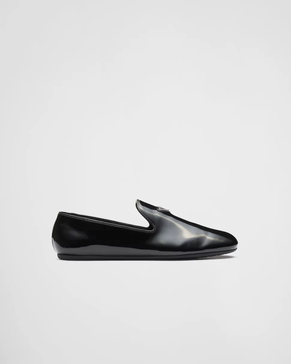 Prada Zapatos De Charol Sin Cordones^Hombre MOCASINES
