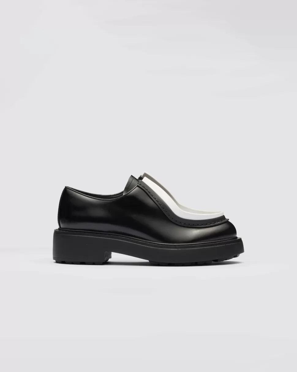 Prada Zapatos De Piel Cepillada Con Cordones^Mujer ZAPATOS CON CORDONES