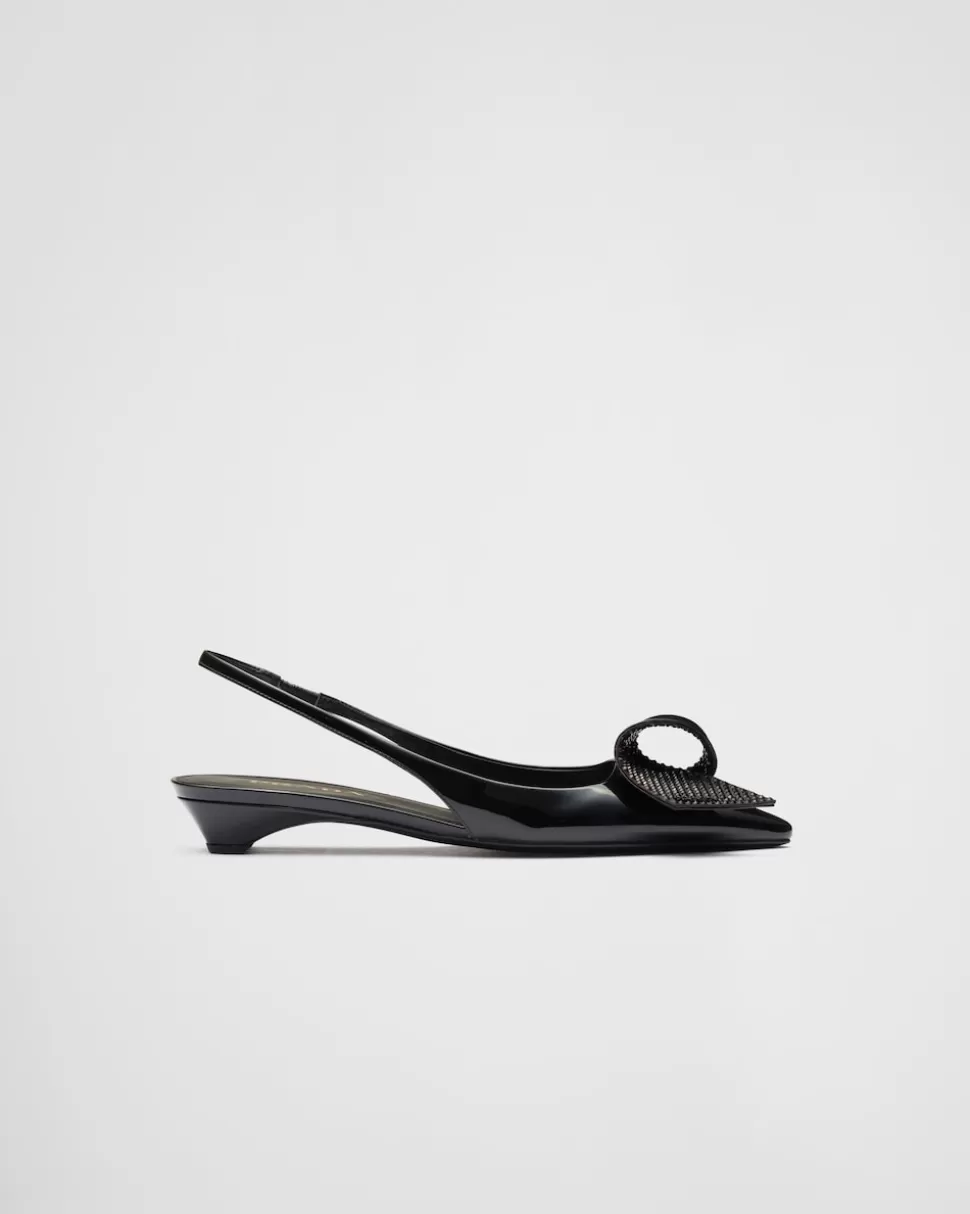 Prada Zapatos De Salón Destalonados De Charol^Mujer ZAPATOS DE SALÓN Y BAILARINAS