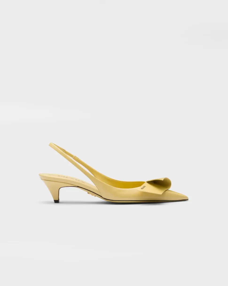 Prada Zapatos De Salón Destalonados De Piel Cepillada^Mujer ZAPATOS DE SALÓN Y BAILARINAS
