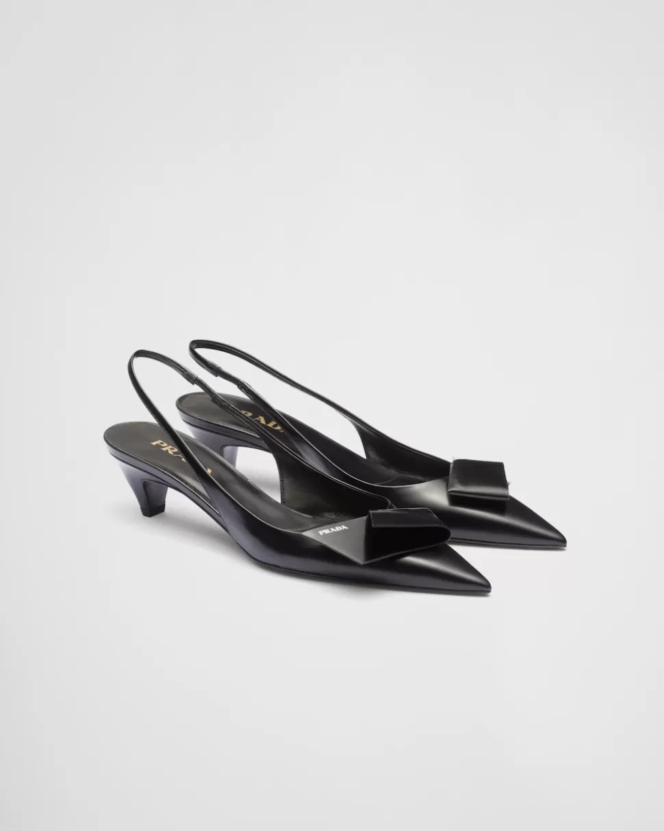 Prada Zapatos De Salón Destalonados De Piel Cepillada^Mujer ZAPATOS DE SALÓN Y BAILARINAS