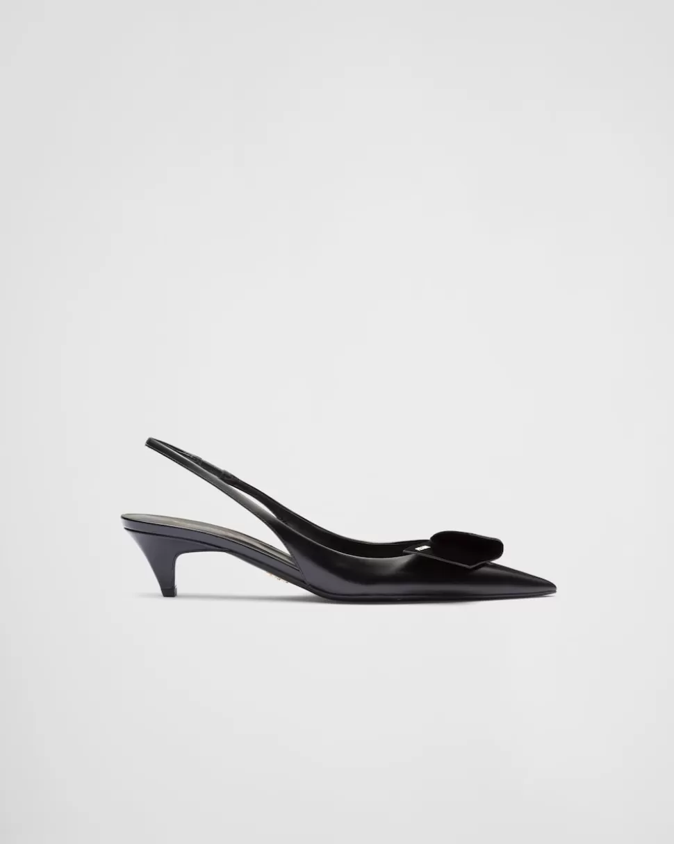 Prada Zapatos De Salón Destalonados De Piel Cepillada^Mujer ZAPATOS DE SALÓN Y BAILARINAS