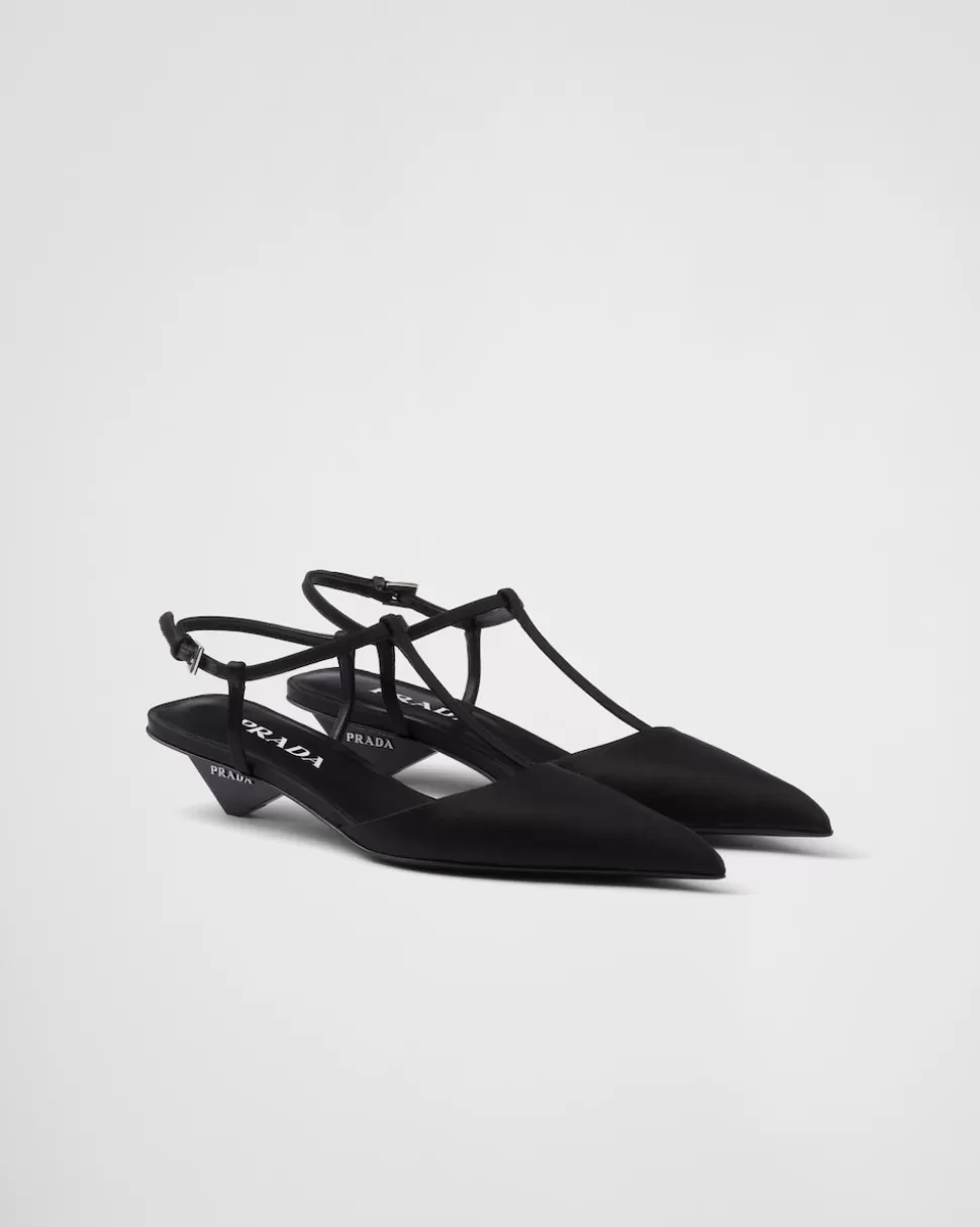 Prada Zapatos De Salón Destalonados De Satén^Mujer ZAPATOS DE SALÓN Y BAILARINAS