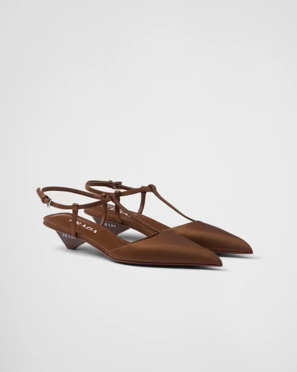 Prada Zapatos De Salón Destalonados De Satén^Mujer ZAPATOS DE SALÓN Y BAILARINAS