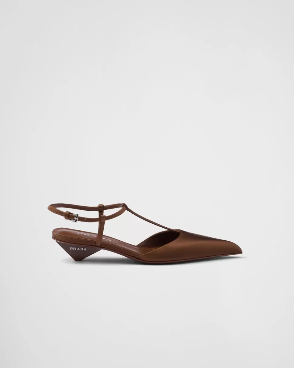 Prada Zapatos De Salón Destalonados De Satén^Mujer ZAPATOS DE SALÓN Y BAILARINAS