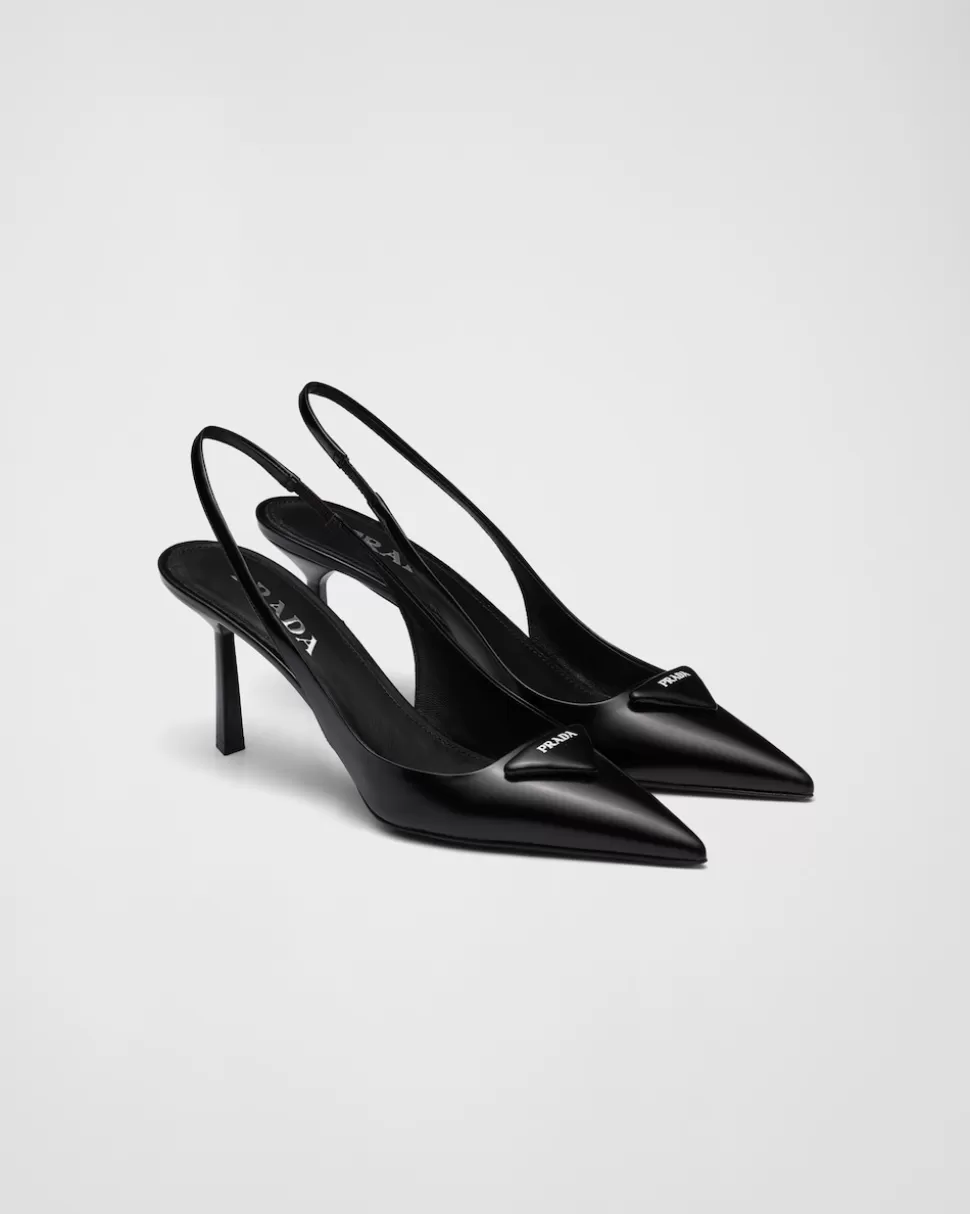 Prada Zapatos De Salón Slingbacks En Piel Cepillada^Mujer ZAPATOS DE SALÓN Y BAILARINAS