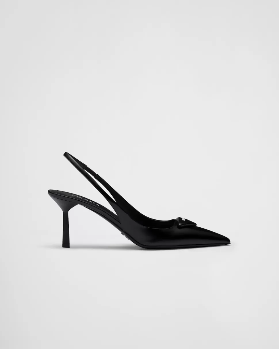 Prada Zapatos De Salón Slingbacks En Piel Cepillada^Mujer ZAPATOS DE SALÓN Y BAILARINAS