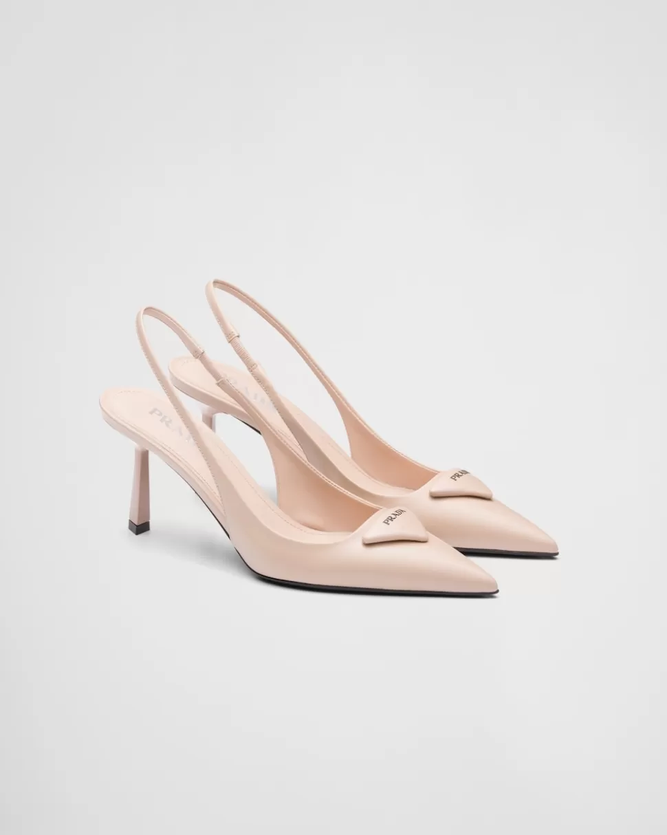 Prada Zapatos De Salón Slingbacks En Piel Cepillada^Mujer ZAPATOS DE SALÓN Y BAILARINAS