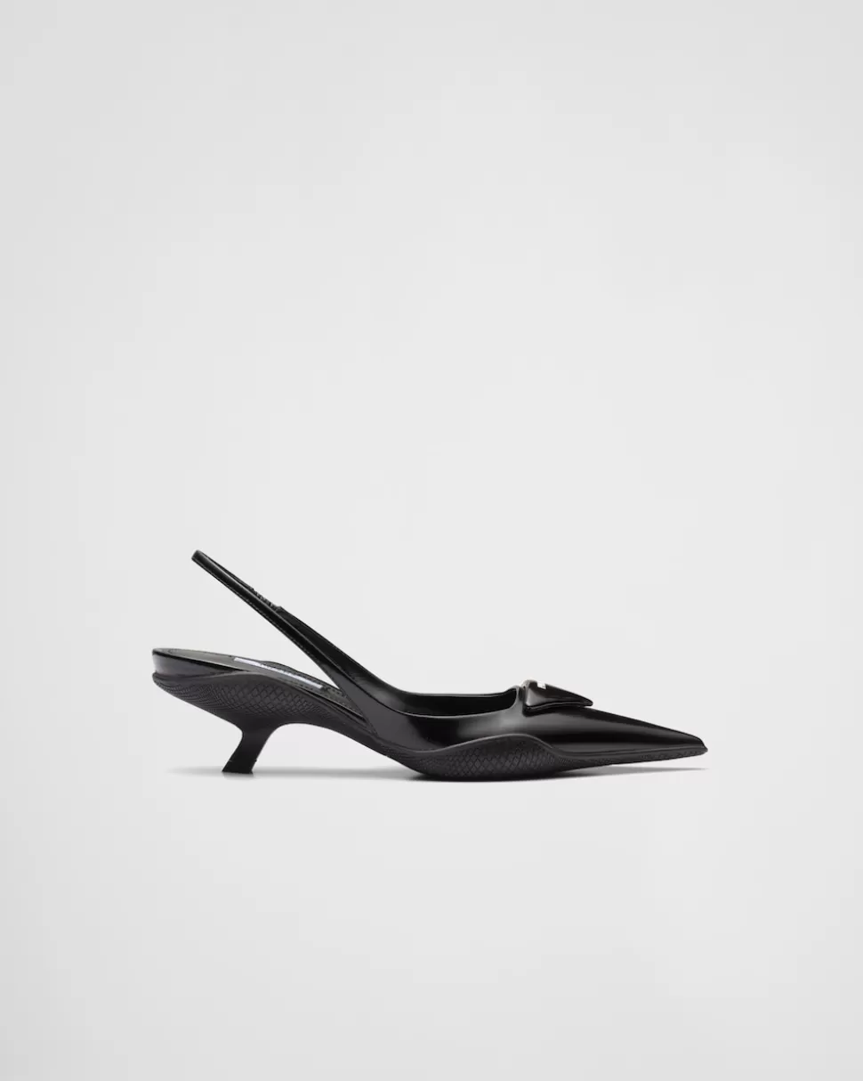 Prada Zapatos De Salón Slingbacks En Piel Cepillada^Mujer ZAPATOS DE SALÓN Y BAILARINAS