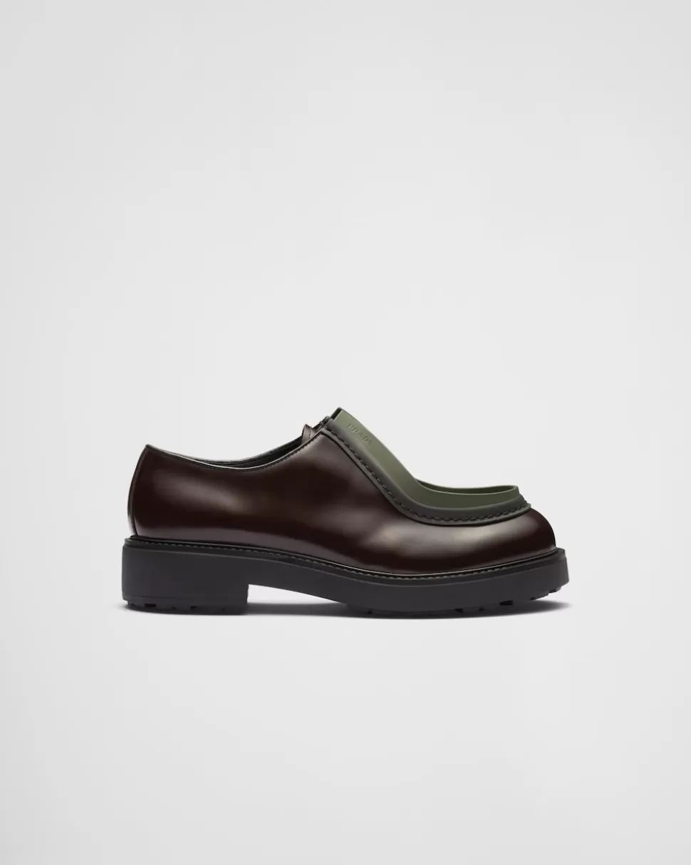 Prada Zapatos Diapason Con Cordones De Piel Mate Y Cepillada^Hombre ZAPATOS CON CORDONES