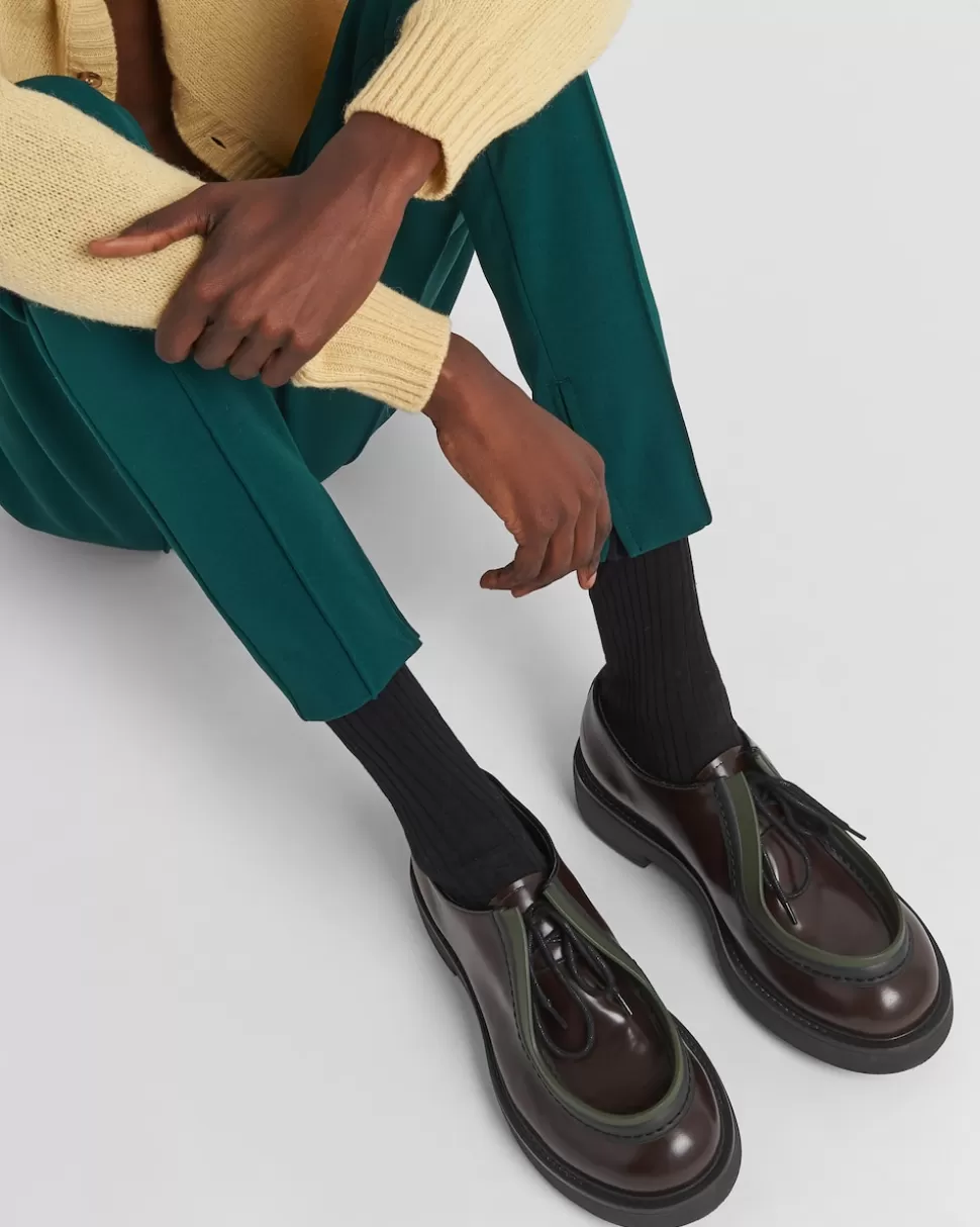 Prada Zapatos Diapason Con Cordones De Piel Mate Y Cepillada^Hombre ZAPATOS CON CORDONES