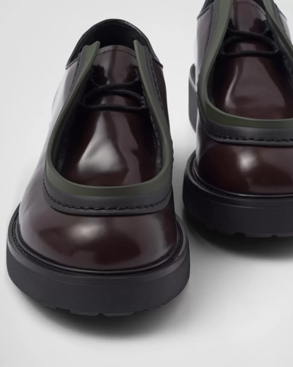 Prada Zapatos Diapason Con Cordones De Piel Mate Y Cepillada^Hombre ZAPATOS CON CORDONES
